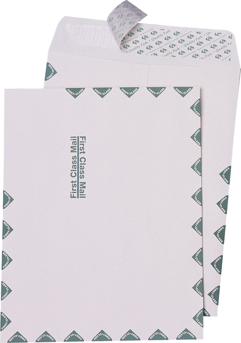 Quality Park 10 x 13 First Class Catalog Envelopes, First Class Border, Redi-Strip Self-Sealing Closure, 28 lb White Wove, 100 per Box (QUA44786) - Image 3